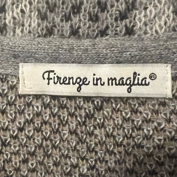 Firenze in Maglia Italian made lambswool blend plaid cardigan women’s M - Picture 3 of 6